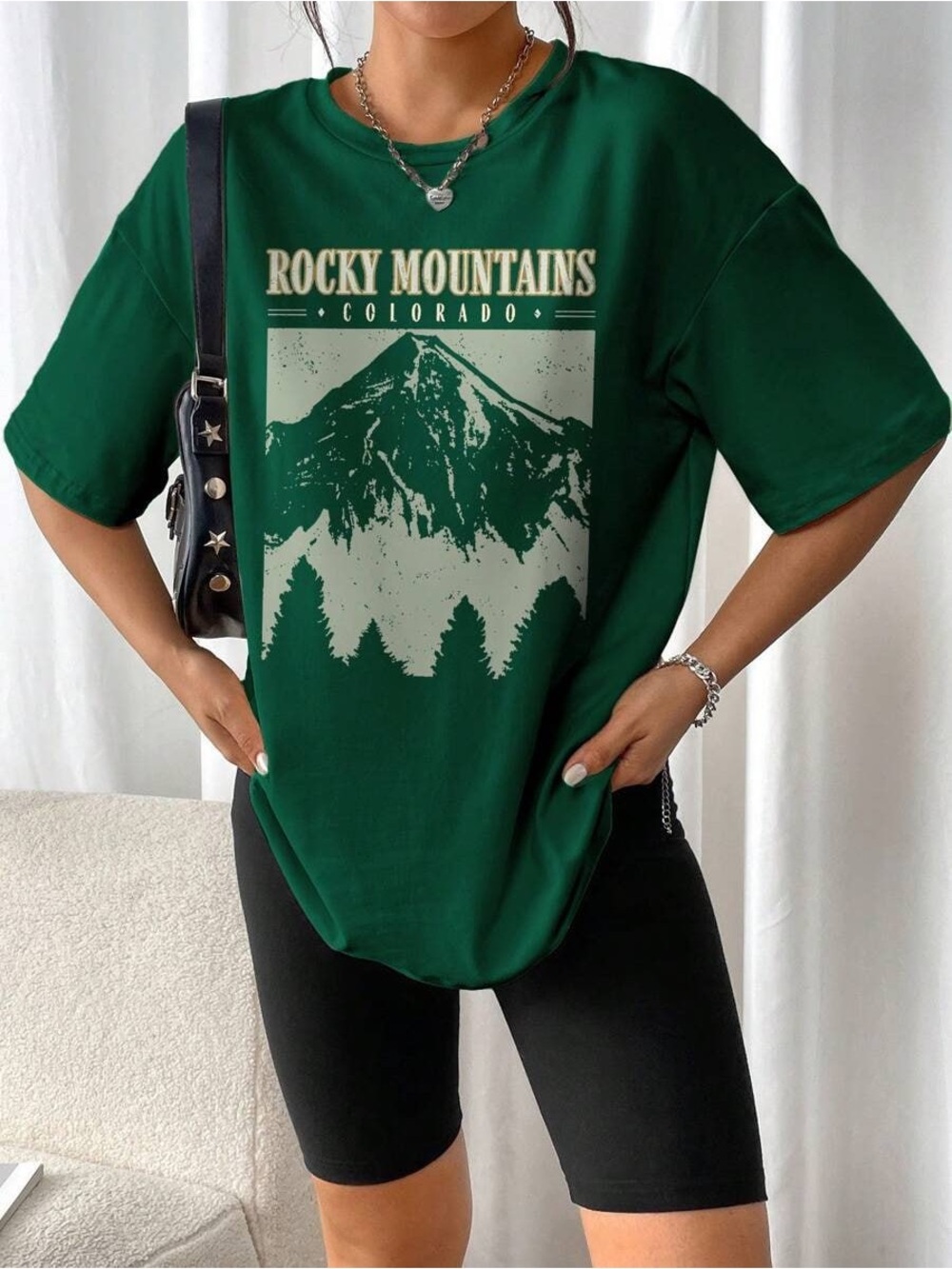 Rocky Mountains Graphic Short-Sleeve Tee - Dark Green